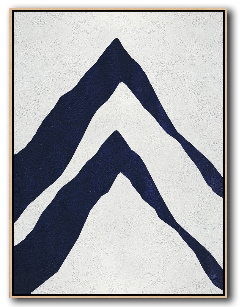 Navy Blue Minimalist Art #NV309B